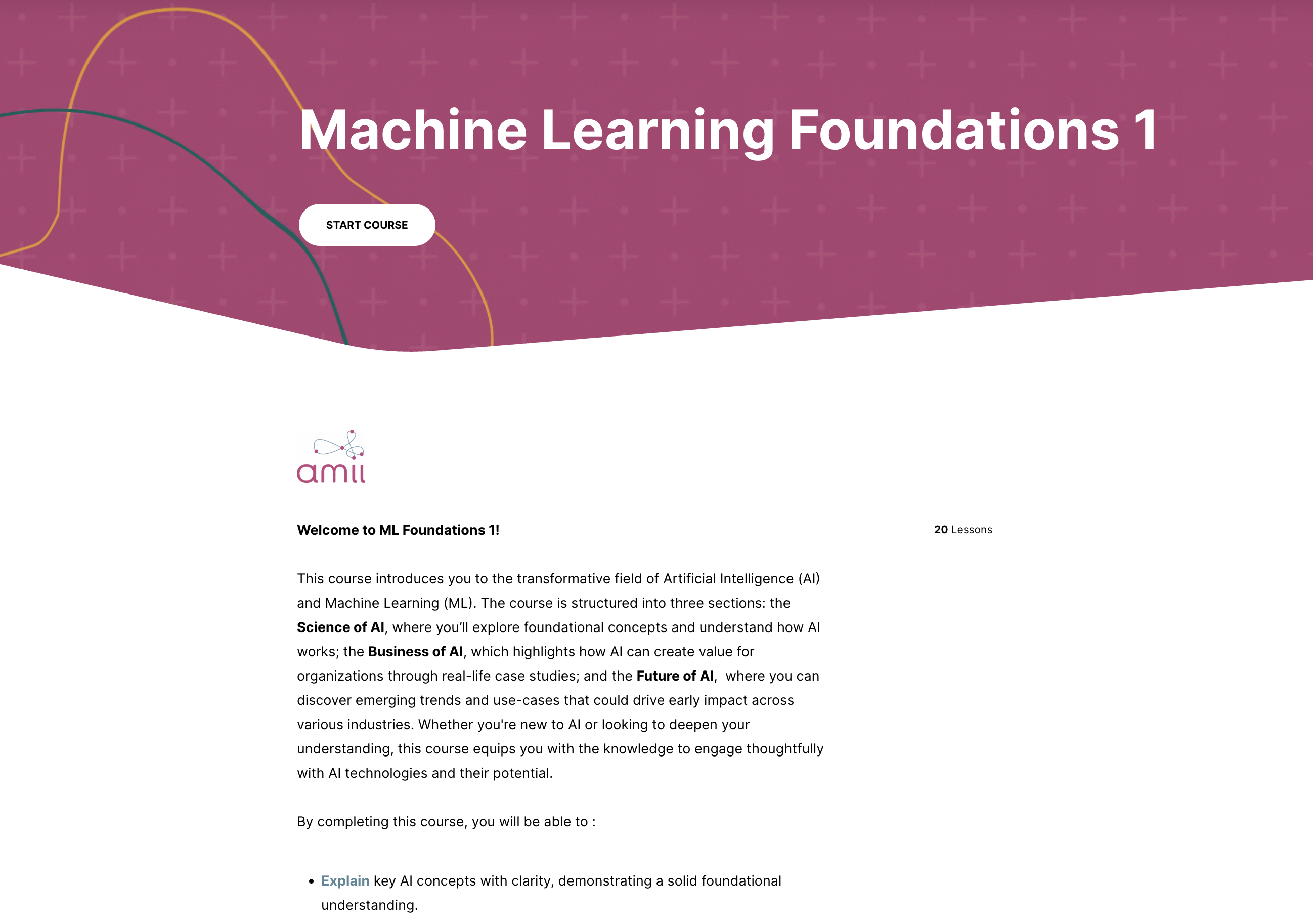 Alberta Machine Intelligence ML Foundations